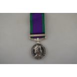 A QE II campaign service medal, bar Nort