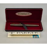 A sterling Parker 75 fountain pen with 1