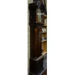 A good quality and substantial 19th century Sheraton inlaid figured mahogany longcase clock case, to