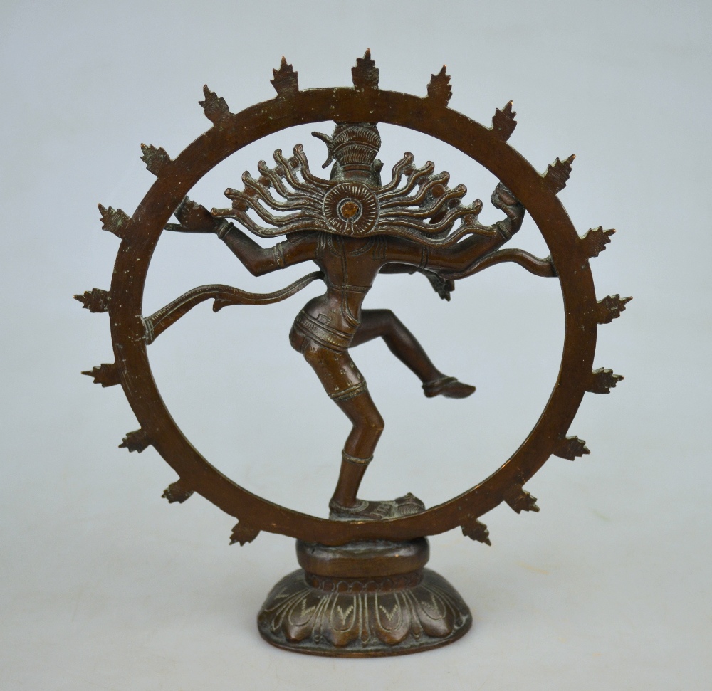 An Indian bronze figure of Shiva Nataraj - Image 2 of 3