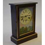 An American mantel clock with grained ca