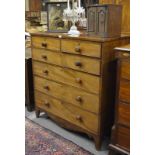 A 19th century mahogany chest of two sho