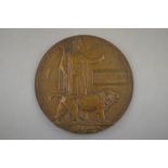 A World War I death plaque to Bernard Th