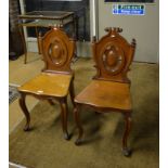 A pair of Victorian mahogany moulded shi