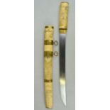A Japanese dagger with 31 cm blade, with