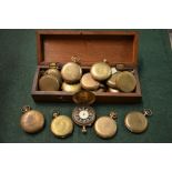 Fifteen various gilt metal hunter pocket watches - all a/f,