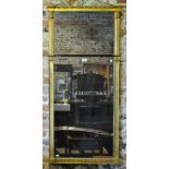 A George III giltwood framed pier glass, retaining the original silvered mirror plate,