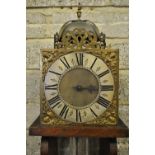 Thomas Fordham, Braintree - an 18th and later century pierced brass lantern clock, the single hand
