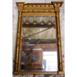 A Victorian plaster giltwood mirror with original silvered plate,
