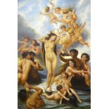 After William-Adolphe Bouguereau - 'The Birth of Venus', oil on canvas, bears signature lower right,