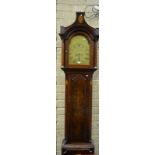 A good quality and substantial 19th century Sheraton inlaid figured mahogany longcase clock case, to