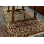 A contemporary Persian Ardebil design rug, cream/red ground, 1.85 x 1.