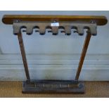 A Victorian Funt's Patent umbrella/cue stand with 'turnstile'-type rack