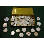 Approximately fifty various pocket-watch and fob watch movements - mostly with enamel dials (all