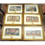 A set of six George Baxter prints 'The Gems of the Great Exhibition', nos.