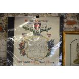 An Edwardian illuminated scroll Vote of Thanks from British citizens of Honolulu to William Hoare,