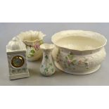 Belleek 9th period, blue mark, 1997-99 - Small Carlingford cache pot, 1999 limited edition