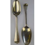 A George I silver Hanoverian rat-tail table spoon, James Wilks, London 1726,