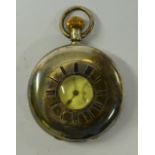 A Swiss .935 standard half-hunter pocket watch with English top-wind lever movement, no.831882 by