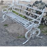 A classic Coalbrookdale cast iron Italian design garden bench, 185 cm Condition Report No damage