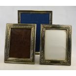 Ten various silver photograph frames and a small electroplated example (box)
