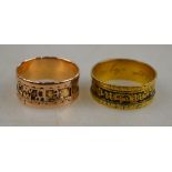 A Georgian mourning ring, 18ct yellow gold and enamel, engraved William Hedges OB 27 August 1823