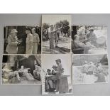A series of six original WWII photographs of Winston Churchill's visit to Italy August 1944,