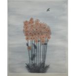 Keiko Minami (1909-2004) - 'Le Buisson japonais', ltd ed 50/50 colour etching,