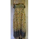 1970's Jean Varon long summer dress with smocked bodice,