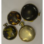 Three Georgian tortoiseshell and gilt outer pair-cases,