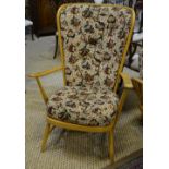 A pair of Ercol windsor stick back open armchairs (2)