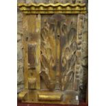 A giltwood fragment of an 18th century altar, with foliate motif,