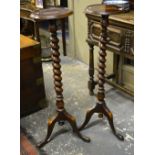 A pair of mahogany jardiniere stands,