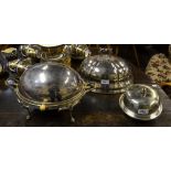 An electroplated oval meat dome,