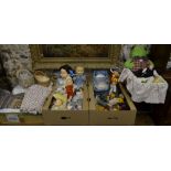 Five boxes of collectable dolls and soft toys,