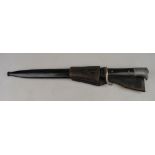 A WWII German small pattern dress bayonet with 25 cm electroplated fullered blade,