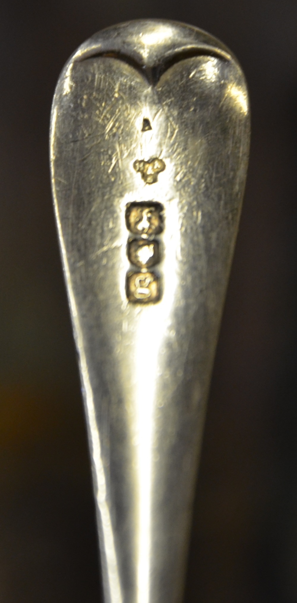 A pair of Edwardian silver dessert spoons, London 1902, - Image 3 of 3