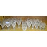 Waterford Crystal 'Colleen' pattern drinking glasses - Eleven dessert glasses,