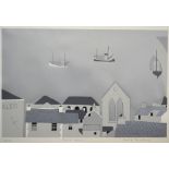 David Humphreys -'Cornish Harbour', ltd ed 28/100, screenprint, pencil signed lower right margin,