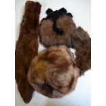 Musquash fur stole retailed by Brown, Muff's of Bradford,