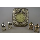 An Edwardian travelling watch in silver-faced case, Birmingham 1903,