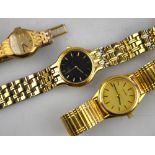 Three lady's gilt wristwatches - Rotary,