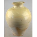 Chinese Tang Dynasty 618 - 907 AD - a buff pottery large ovoid vase,