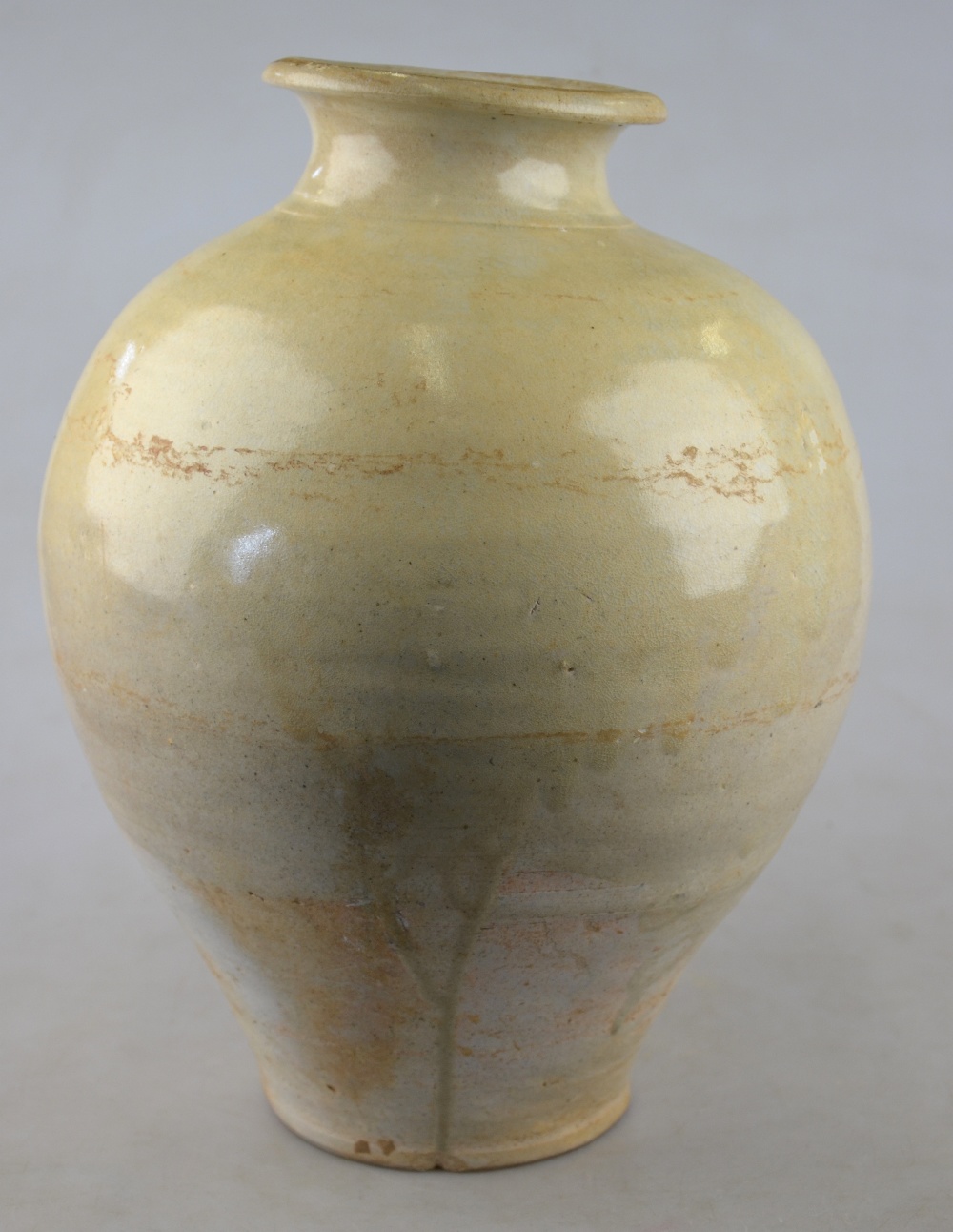 Chinese Tang Dynasty 618 - 907 AD - a buff pottery large ovoid vase, - Image 5 of 6