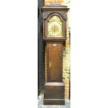 Jonathan Clough, Manchester, an 18th century oak cased eight-day longcase clock, the engraved