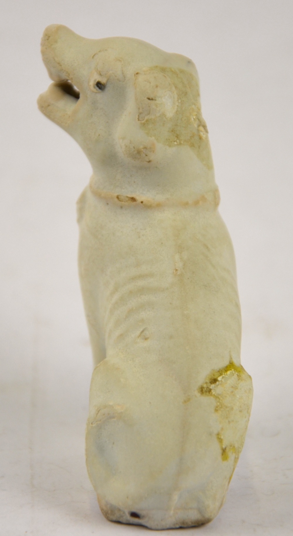 A Chinese biscuit figure of a small seated dog from the 'Ca Mau' shipwreck, 18th century, 6. - Image 9 of 10