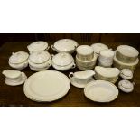 A Royal Worcester 'Contessa' dinner service comprising: 11 x 27 cm plates; 12 x 20 cm plates; 12 x