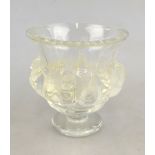 A contemporary Lalique vase moulded with wrens, 13 cm h. Condition Report No losses, some surface