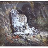 After Dorothy Hyde - Leopard and cub, limited edition print 391/1500,