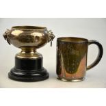 A heavy quality Christening mug of cylindrical form with shallow foot-rim, Wakely & Wheeler,